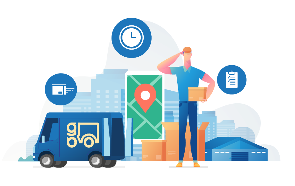 On demand delivery order process diagram