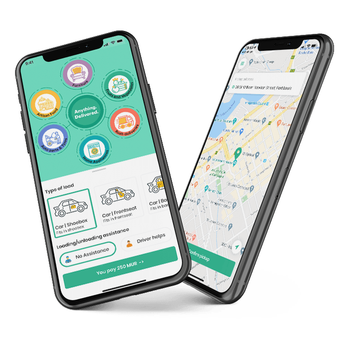 Bongéni Delivery Sender App Mockup